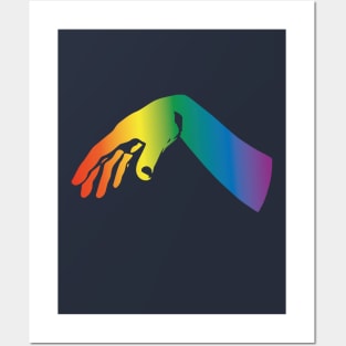 Gay Hand Rainbow Version Pride Posters and Art